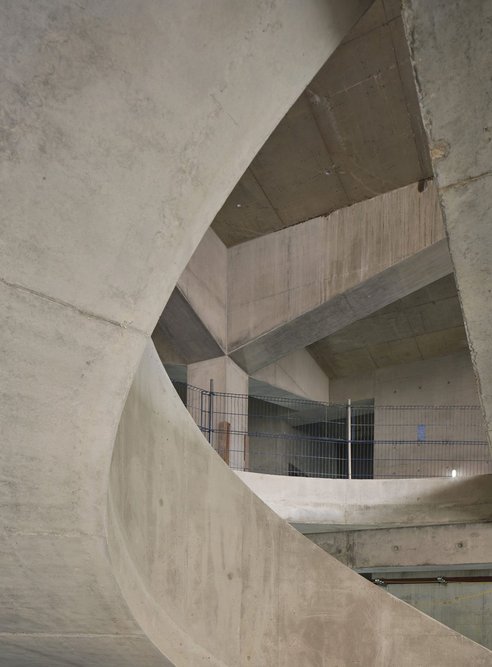 The Marshall Building at the London School of Economics, designed by Grafton Architects, photographed under construction in 2020.