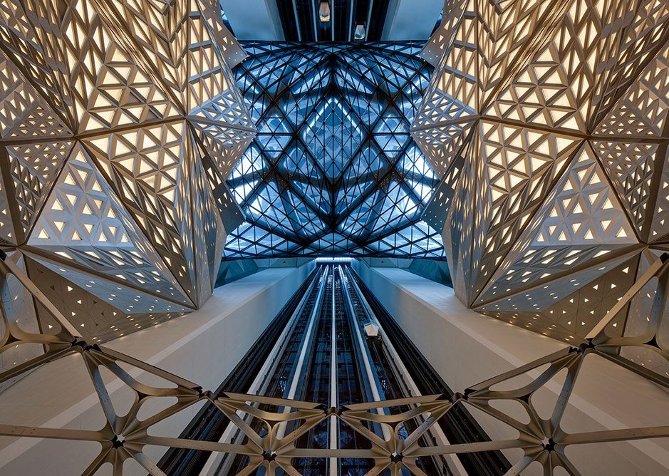 Reception atrium looking up