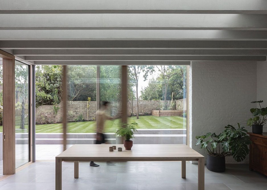 The sliding doors that connect the living space to the garden as briefed by the client to AFL.