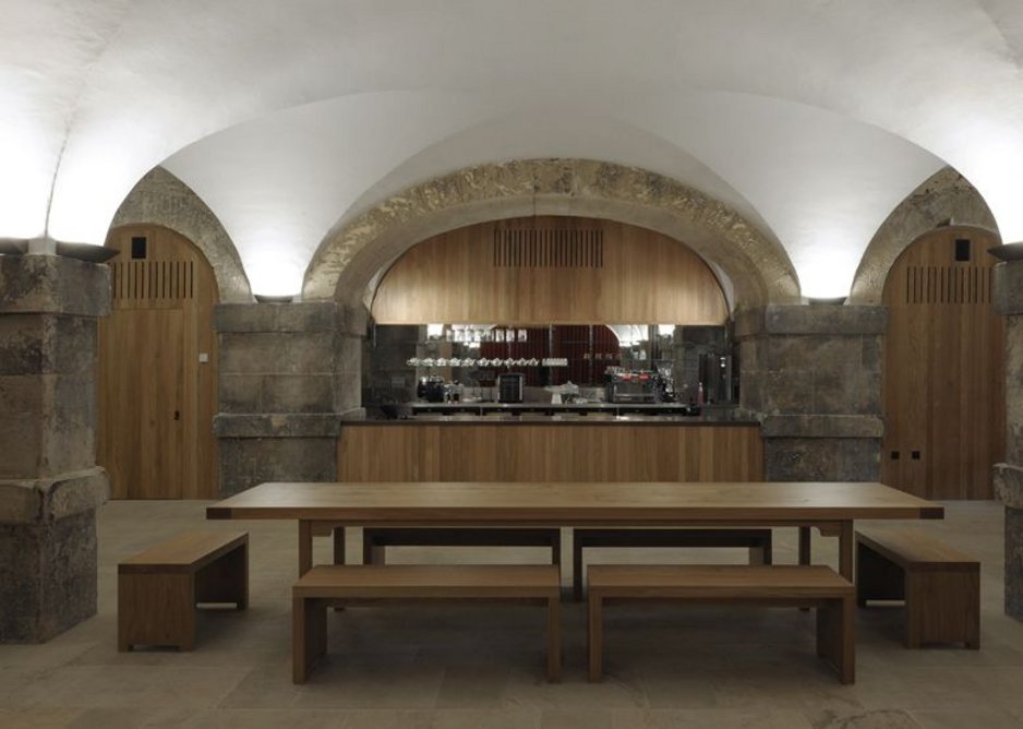 Interiors – Christ Church Crypt, Spitalfields by Dow Jones Architects. European oak in Hawksmoor's crypt.