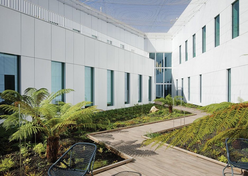 The courtyard in the high security area prove to be the building’s only windows to the world.