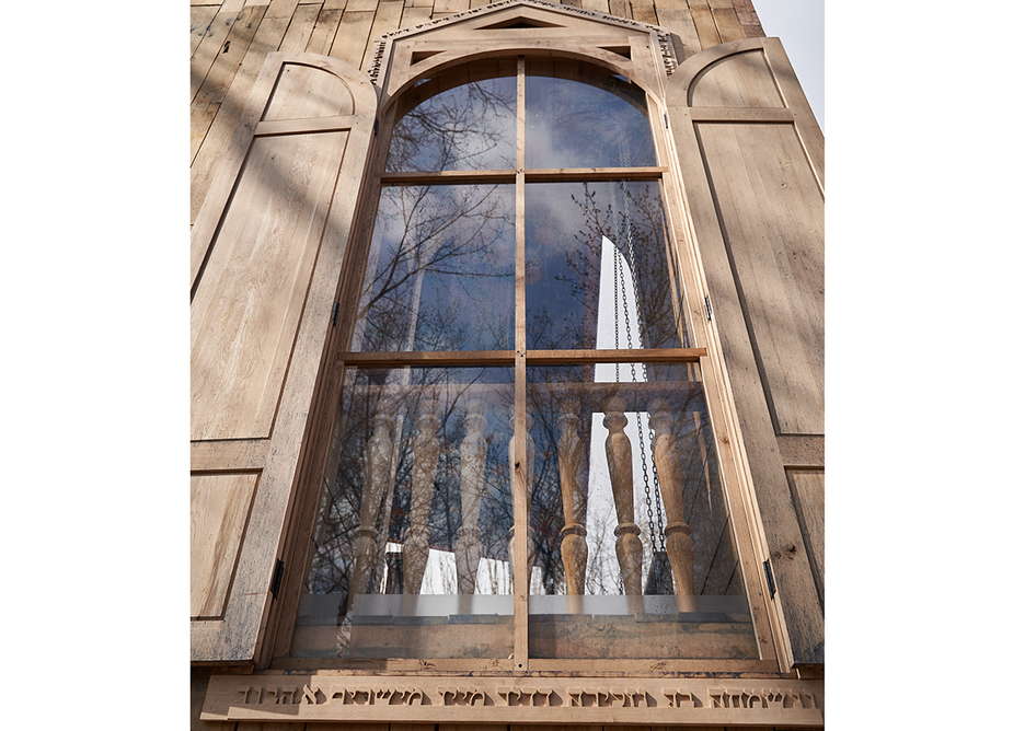 The Babyn Yar synagogue is built in old oak sourced from throughout Ukraine with an inner steel construction.