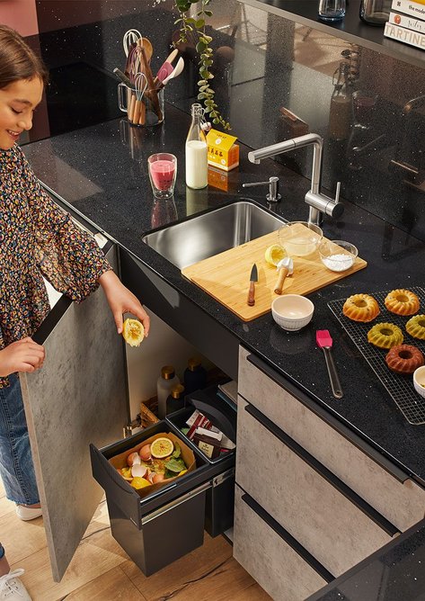 The Blanco Unit: a clever combination of sink, tap, accessories and waste management for a creative kitchen hub.