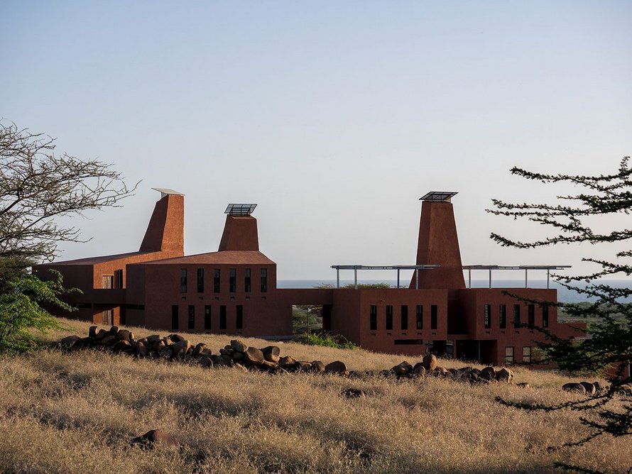 Roofs offer sweeping views of the Turkana desert.