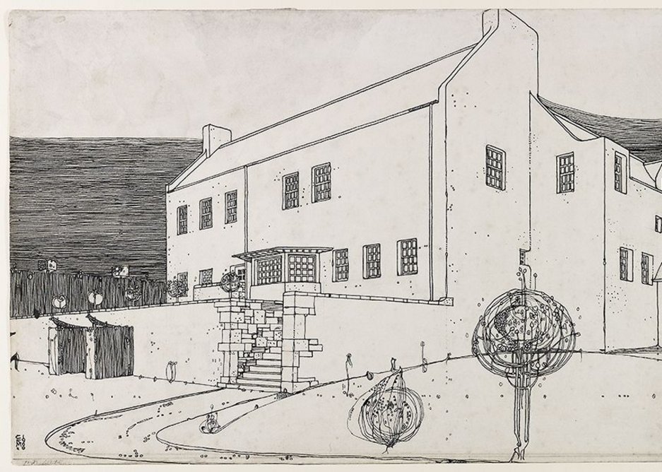 Windy Hill, perspective drawing in ink, 1900, by Charles Rennie Mackintosh