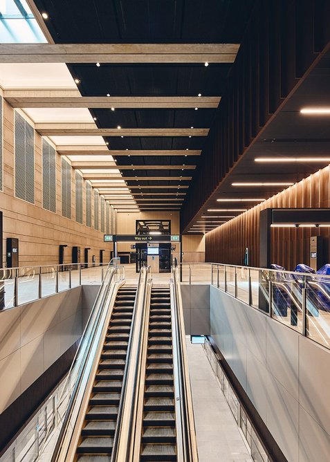 John McAslan + Partners, Waterloo Station, Sydney Metro, Sydney, 2024.