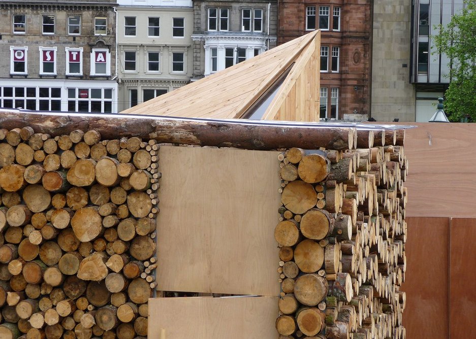 Rough Dundee by Kengo Kuma with smooth Edinburgh behind.