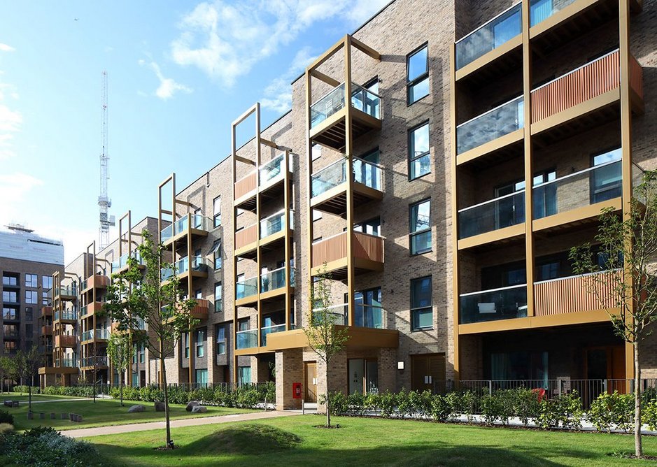 Velfac composite glazing at Colindale Gardens, London. The project includes affordable options and homes for first-time buyers.