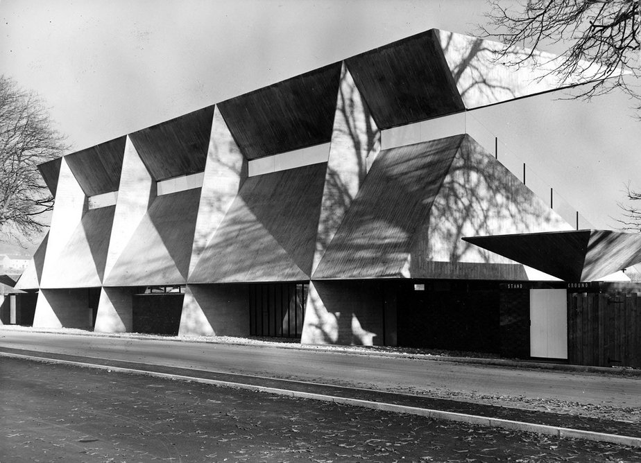 Peter Womersley’s Gala Fairydean Rovers FC Netherdale stand, Galashiels in 1965