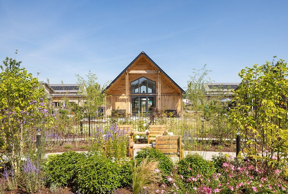 Severn View Park Care Home, Monmouthshire, by Pentan Architects: The Barrow is a hub for both the care home and community.