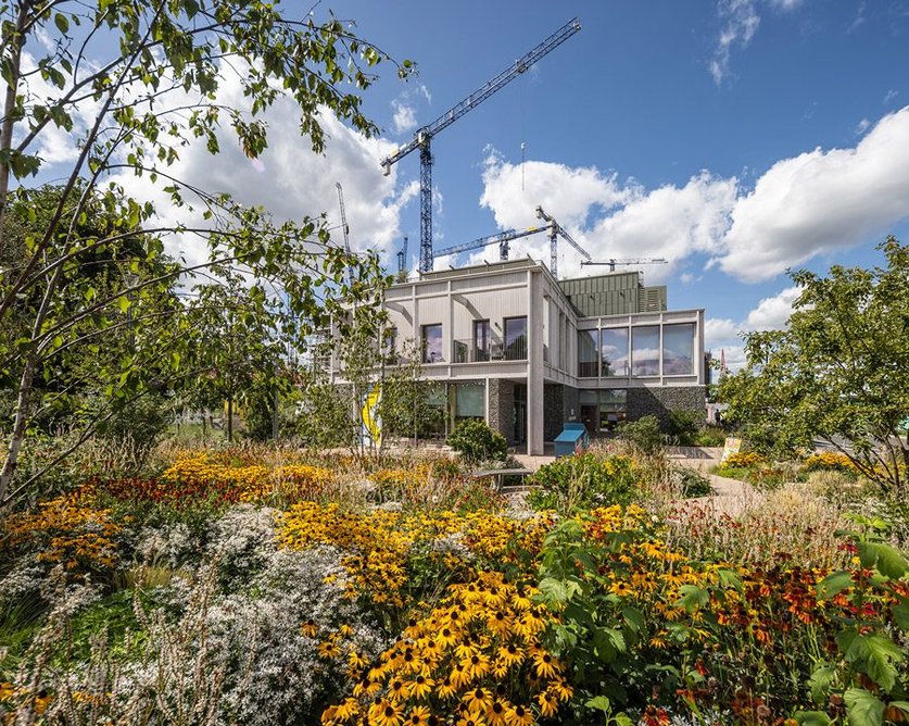 Townshends/ HTA's Clarement Park in full bloom in front of Moxon's visitor pavilion.