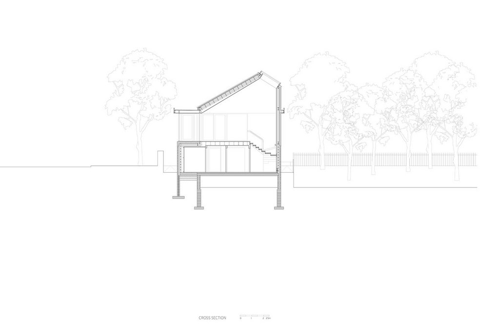 Tollhouse, drawing cross section.