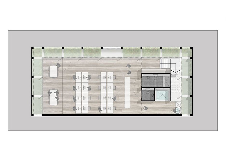 Basement office plan.