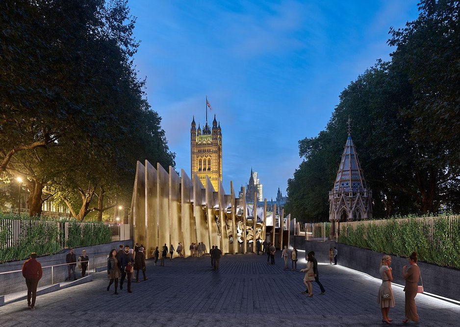 Image of the UK National Holocaust Memorial and Learning Centre proposed for London’s Victoria Tower Gardens.