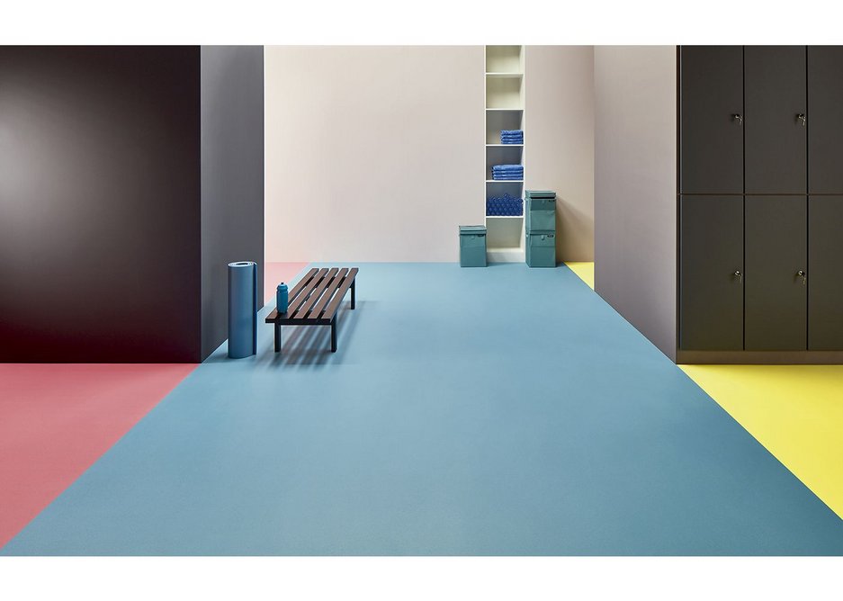 New bold colours for Forbo safety vinyl flooring.
