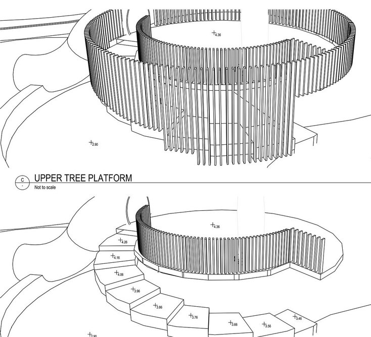 Ground level structure with 'tub' foundation.