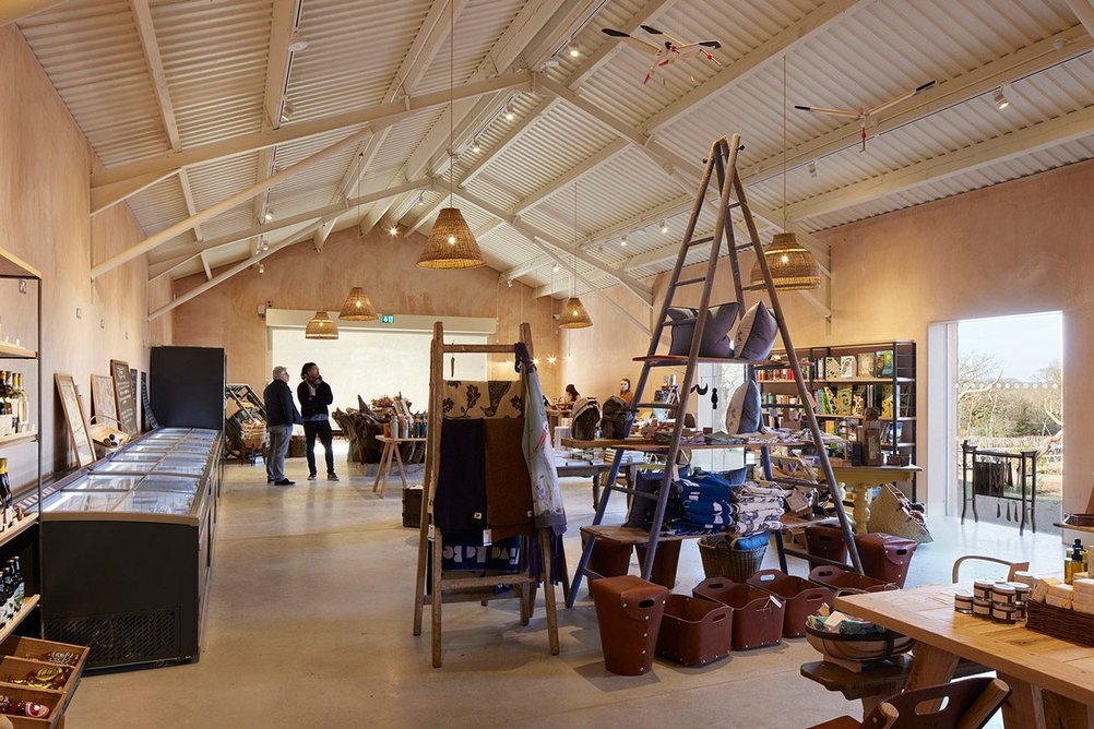 Knepp Wilding Kitchen and Shop by Kaner Olette Architects. Credit: Richard Chivers