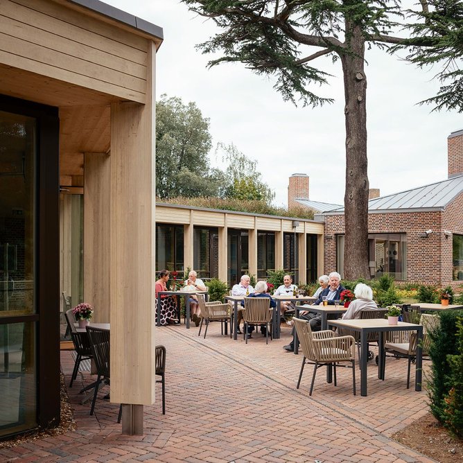 With its exterior terrace, everyone in the centre can sit outside if they want.