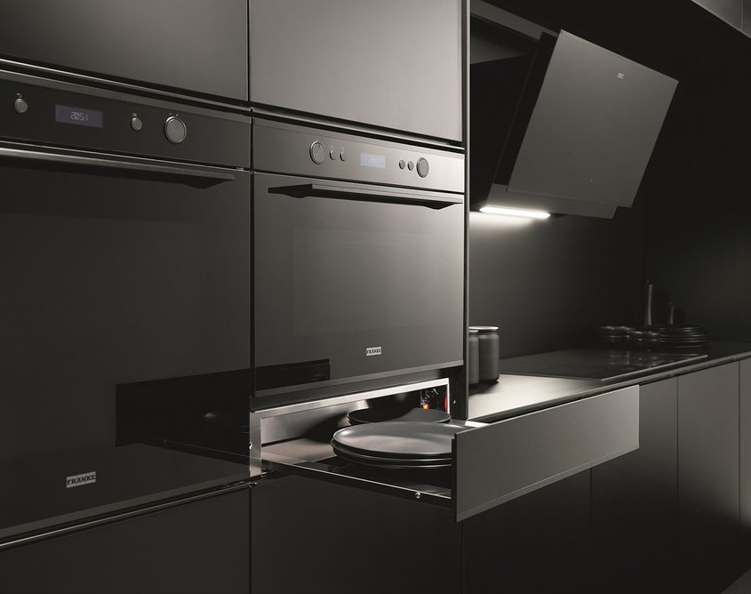 Franke Mythos Black Line collection.  Appliances are the most recent addition to the firm’s home solutions portfolio.