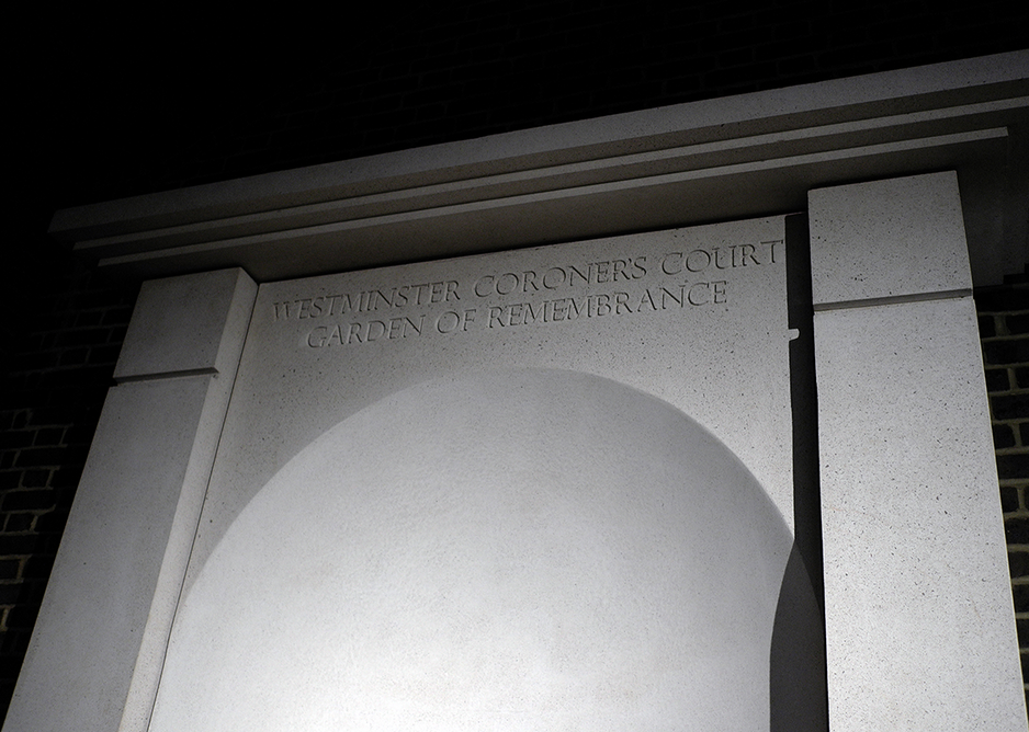 The niche with Eric Gill lettering creates a focal point.