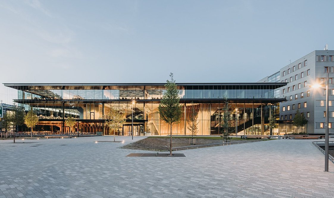 Exterior view of Echo Building in Delft.