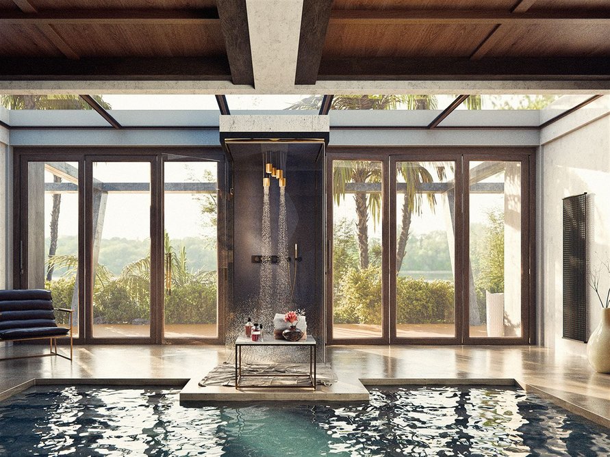 Graff's Riva shower collection is inspired by the finely tooled dashboards of luxury cars and yachts.
