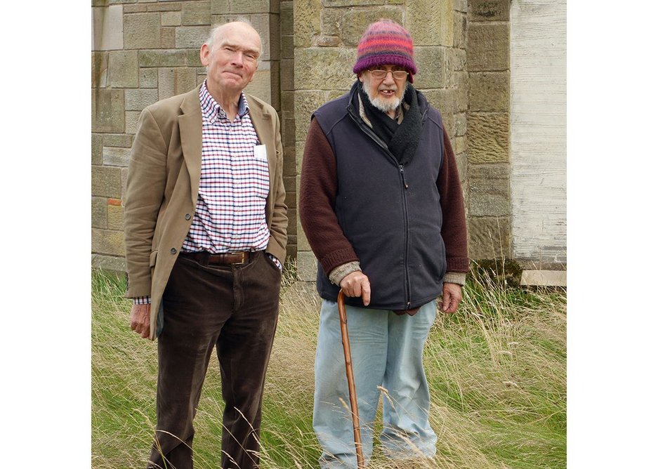 Architect  and client: Ralph Pattisson (left) and Brother Harold.