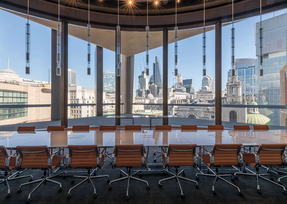 7. View of the City skyline from the Walbrook Dining Room.