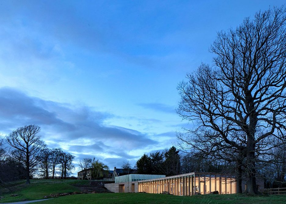 The site is a former millstone grit stone quarry. Feilden Fowles, RIBA regional award and sustainability award and regional client of the year award 2019. Credit Peter Cook