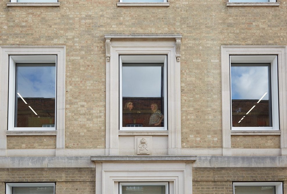 The completed Entopia building, window detail.