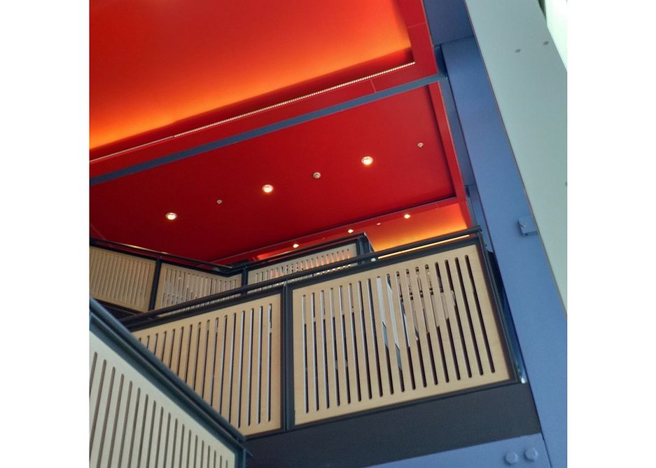 QIC Trims' specialist fabricated perimeter detail was used throughout the open-plan staircases at the LSE Centre Building, giving a sense of space.