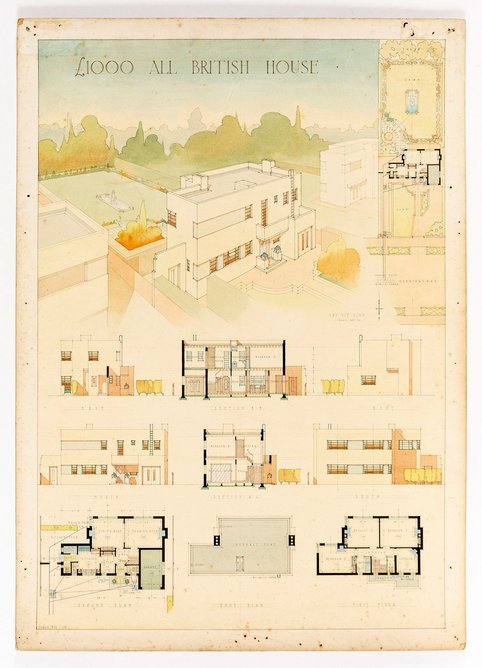 Samuel Hardy, Competition entry for an All-British £1,000 House, 1932.