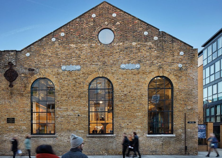 Large windows connect the new, invigorated space with the street.