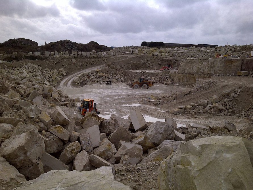 Quarry for the Jura stone used on the façade of Kings Gate in Victoria. Photo: Lynch Architects