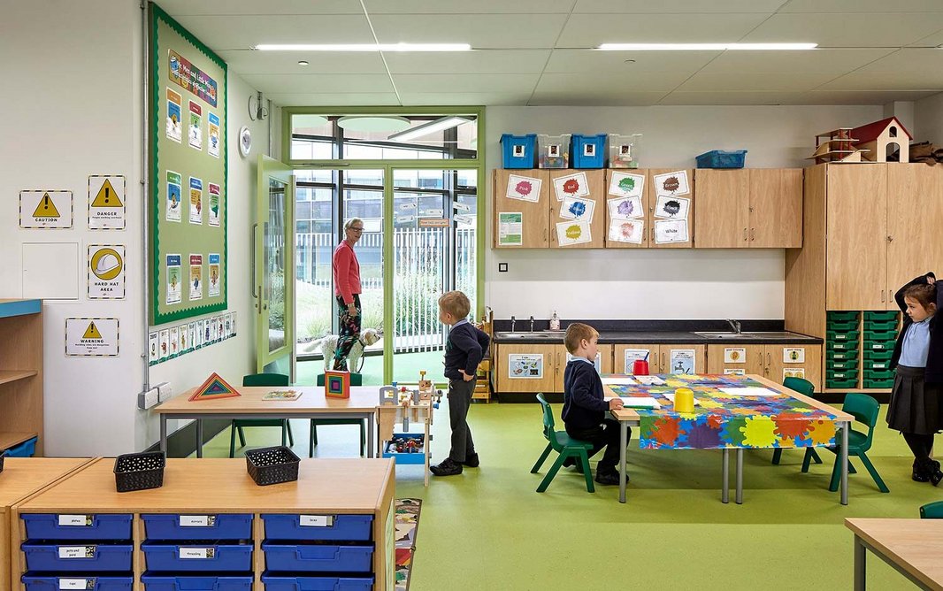 Although the school is still under-occupied while the rest to the development is built, it will eventually accommodate 78 nursery pupils and 630 reception to Year 6 pupils.