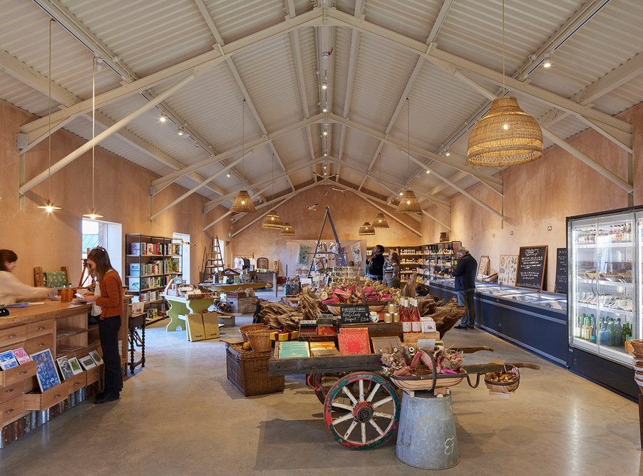 Knepp Wilding Kitchen and Shop by Kaner Olette Architects. Credit: Richard Chivers