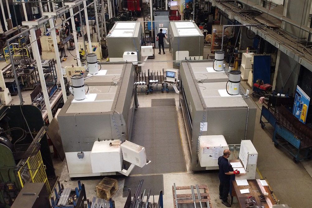 CNC machines at Crittall's state-of-the-art facility in Essex.