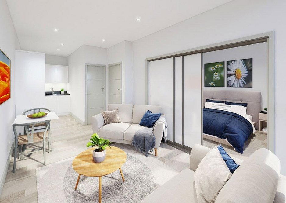 The development offers a range of one and two-bed flats. Credit: Thomas Homes