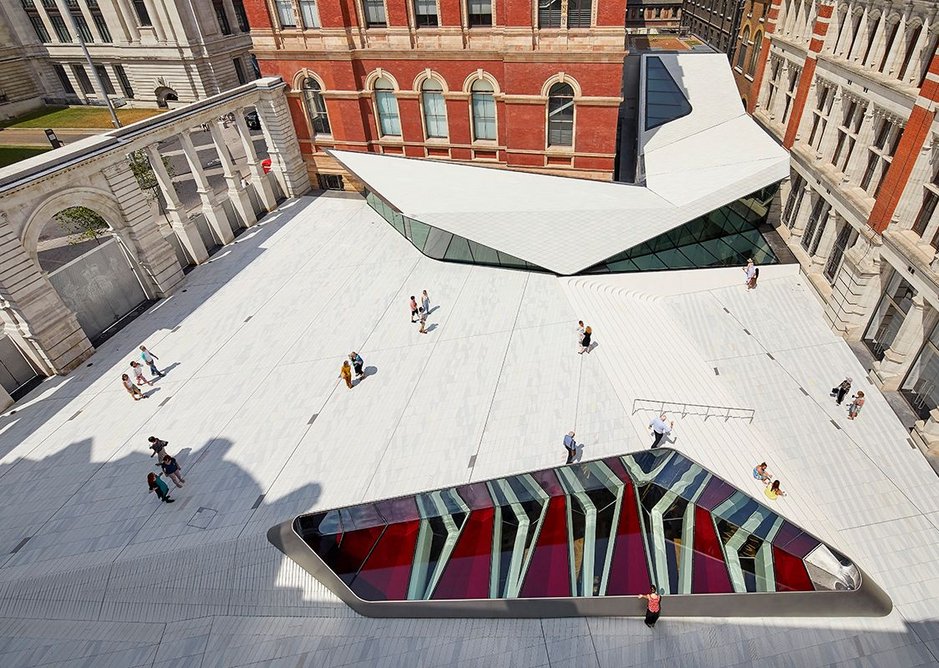 The Sackler Courtyard and Cafe, V&A Exhibition Road Quarter,  designed by AL_A.