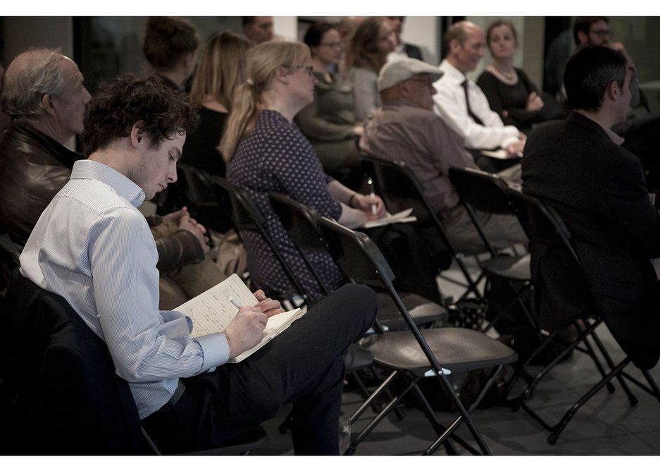 The audience at AluK's Social Infrastructure debate in Old Street, London.