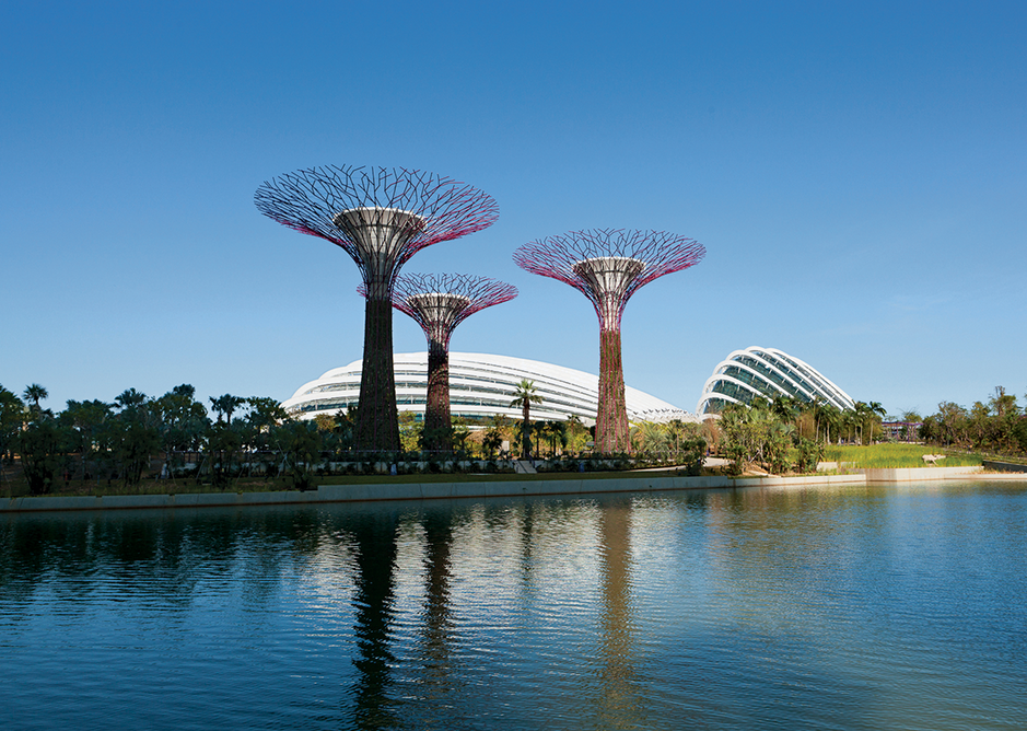 Cooled Conservatory Complex at Gardens by the Bay, Singapore. The project was won in competition in 2006. Photo: © Craig Sheppard