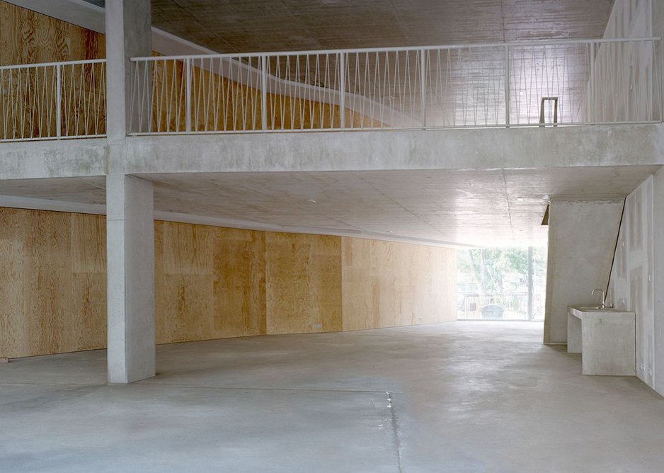 A ground level unit with mezzanine and kitchen below the access stair. Currently put to commercial use, the aim is to return it to its original intent – as a gallery space.