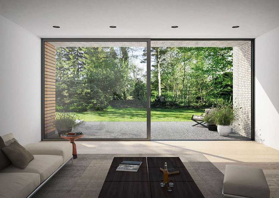 A Design Line option is available for a more-glass-less-frame sliding door solution.