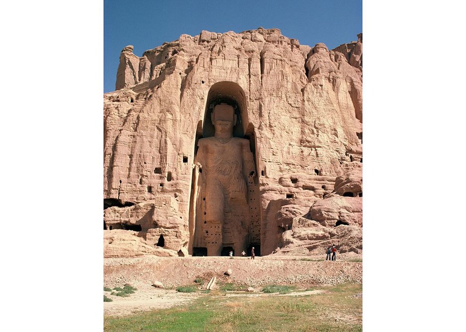 Bamiyan Buddha in the Bamiyan valley in Afghanistan, which was subsequently destroyed by the Taliban in 2001, from What Remains at the Imperial War Museum London.