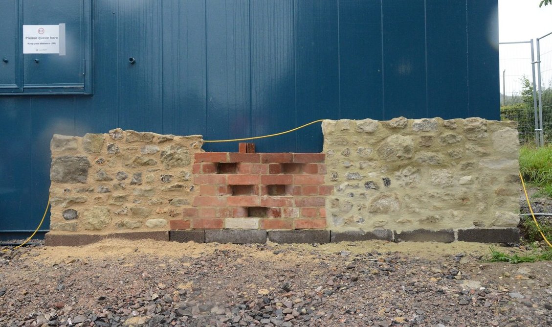 Stone- and brickwork samples developed on site. Credit: Clementine Blakemore Architects