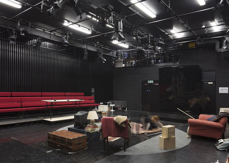 Studio theatre is a black box rehearsal and performance space.