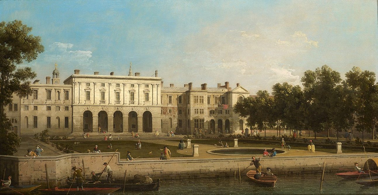 Old Somerset House from the River Thames, Giovanni Canaletto (c.1750). Lent from a private collection.