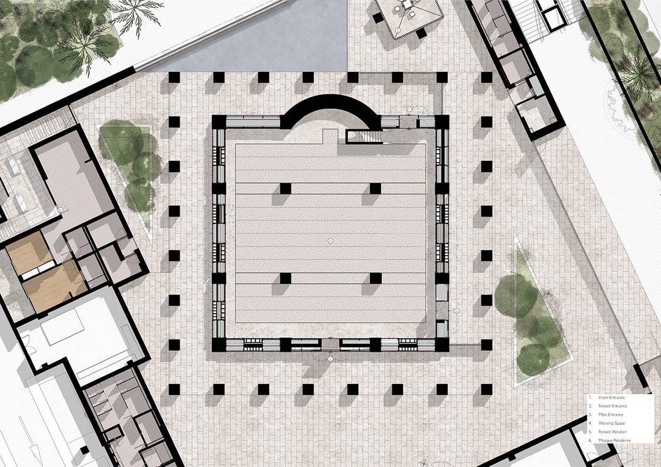 Mosque ground floor plan.