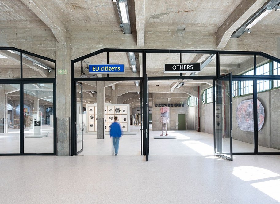 Large glazed doors retain connection between exhibition spaces and the Tornado.
