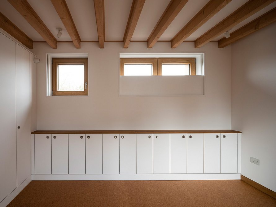 Efforts to cut embodied carbon included the extensive use of timber, cork floors and woodfibre insulation.